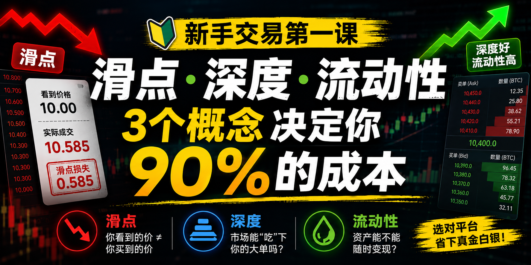 滑点、深度、流动性：选交易所前必须搞懂的三个概念