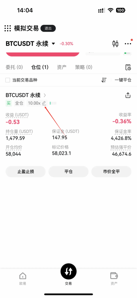 调整杠杆倍数